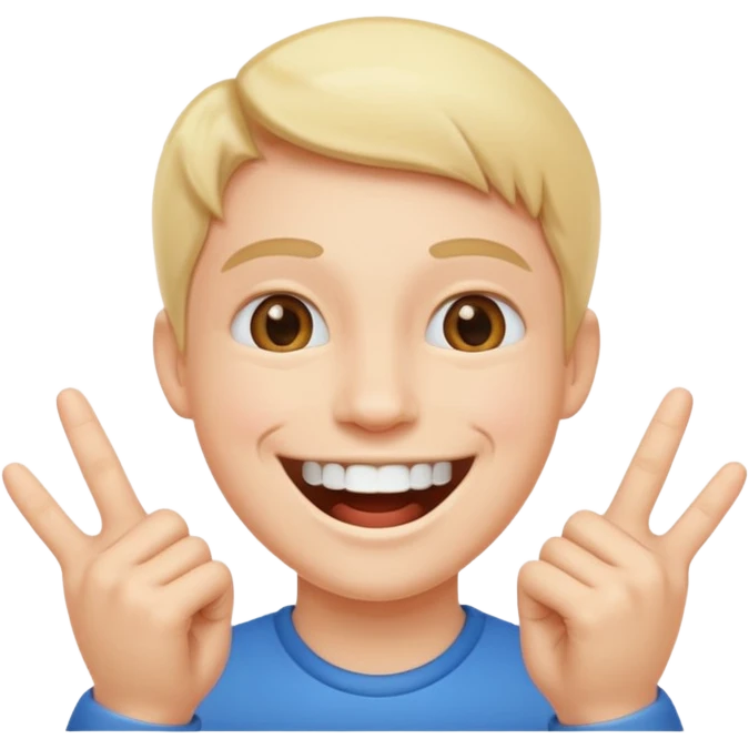 Smiley with his fingers between his teeth  emoji