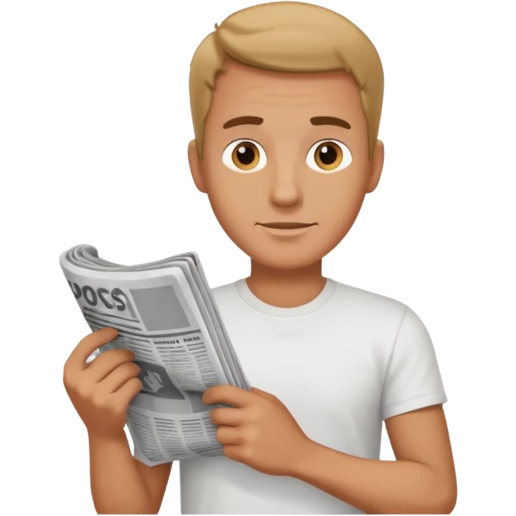 man holding rolled newspaper emoji