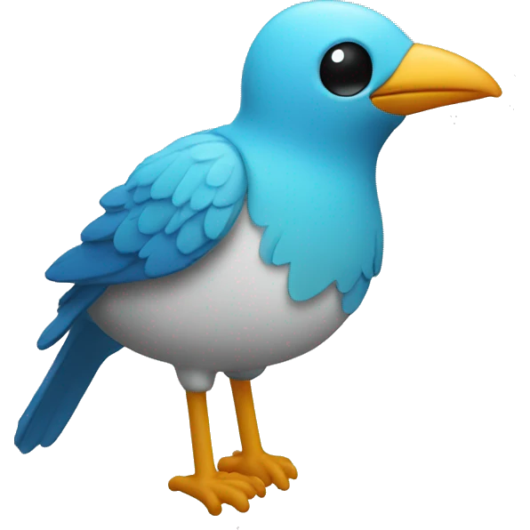 keychain of a bird emoji