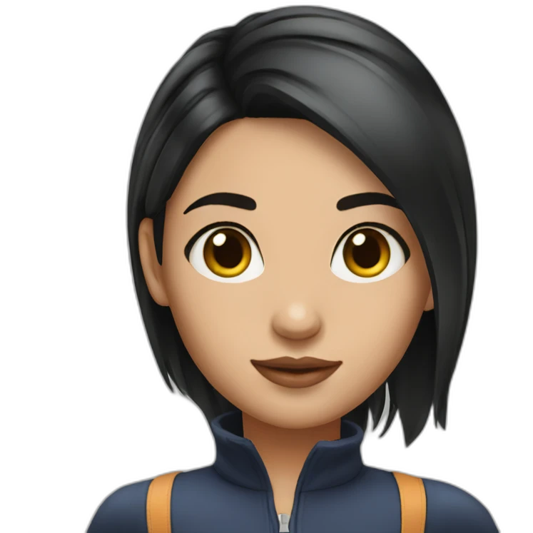 irina girl black hair emoji