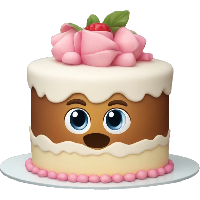 super cute cake on the computer emoji