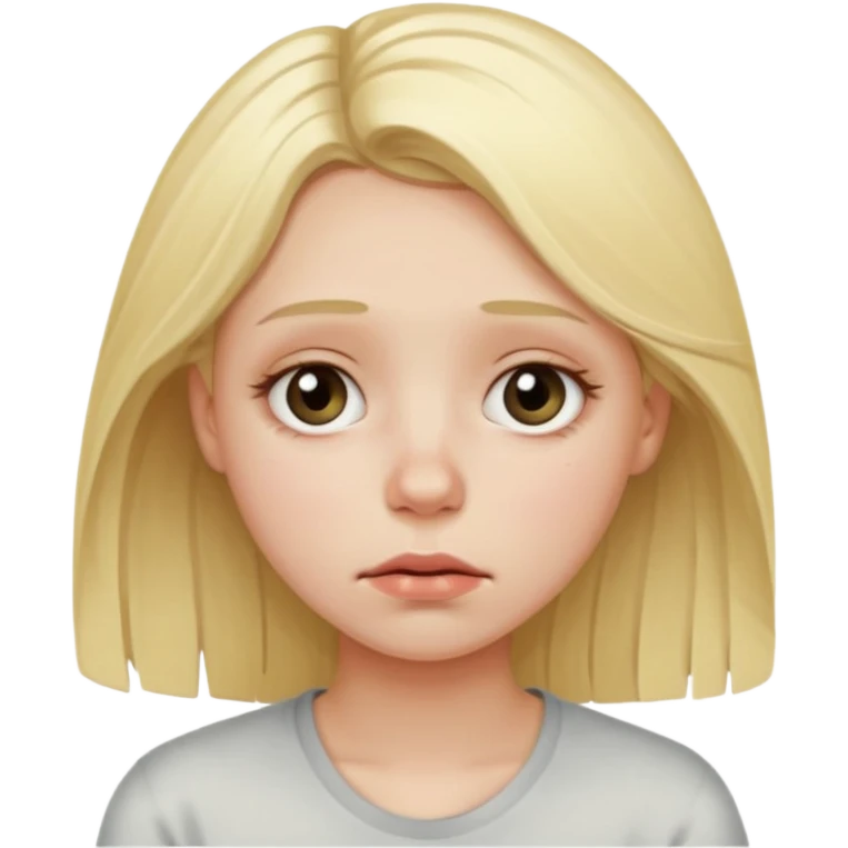 exhausted blonde girl emoji