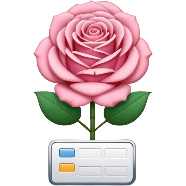 online booking icon (rose color) emoji