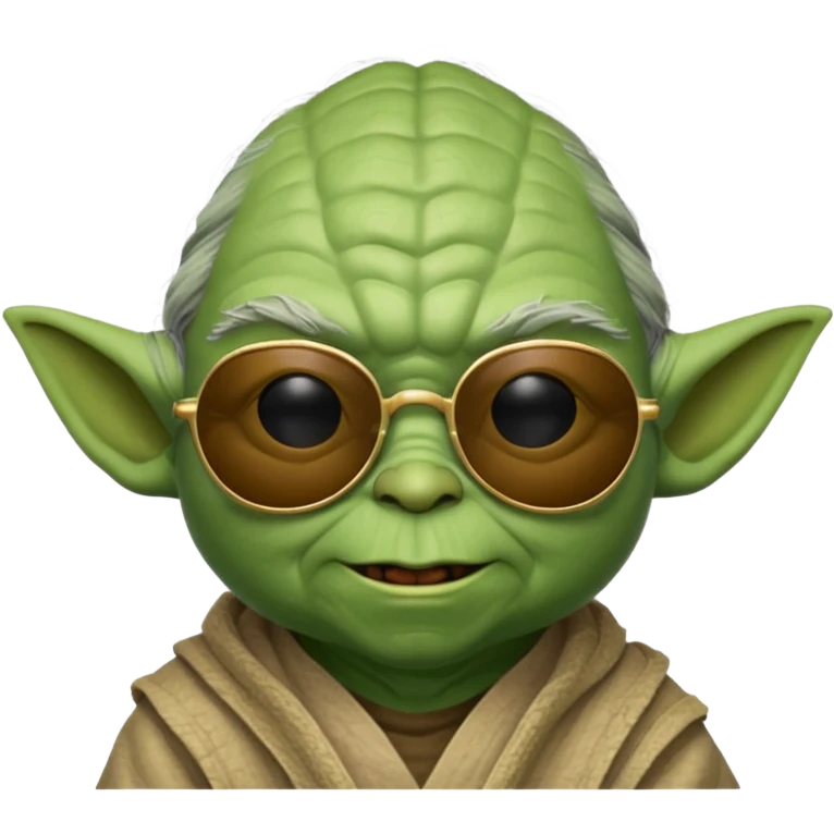 Yoda wearing sunglasses emoji