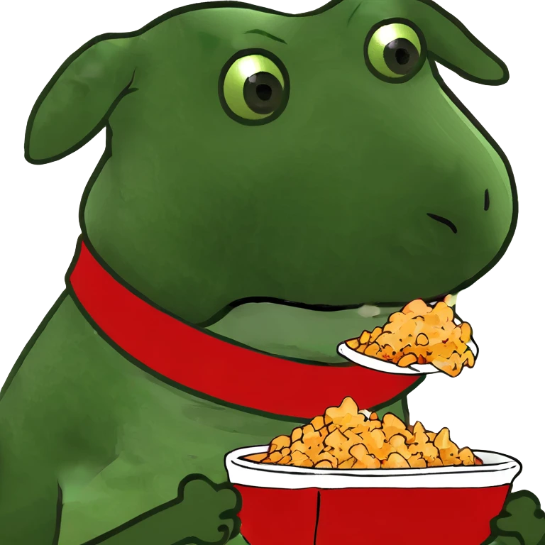 Dog eating food emoji