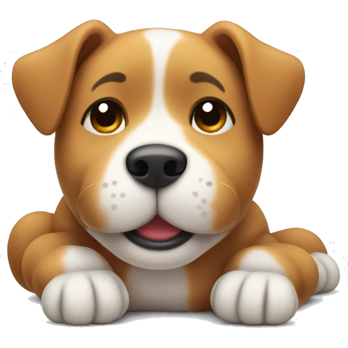 Cute dog laying on its back  emoji