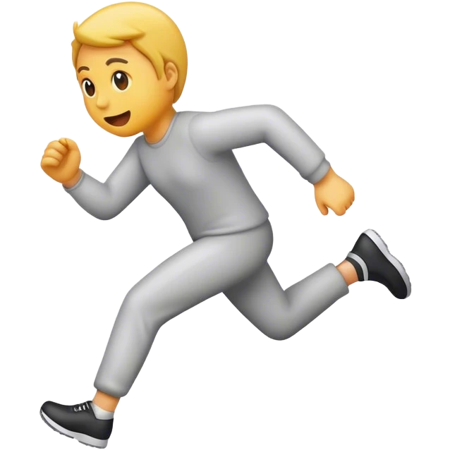 Make a emoji of a their running away emoji