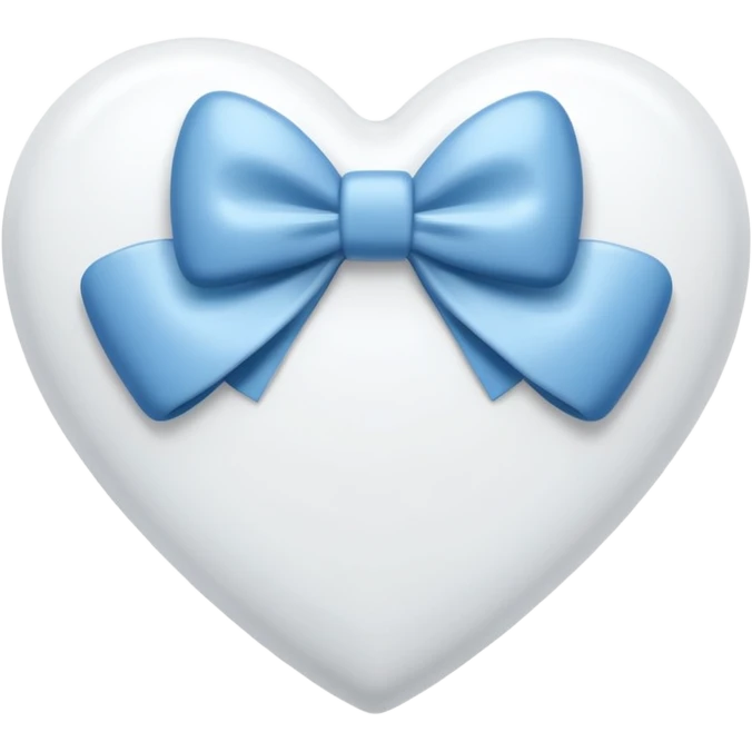 white heart with bow emoji