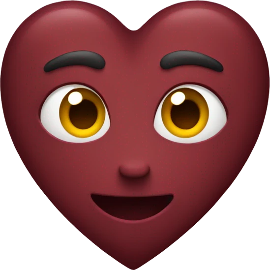 Burgundy heart  emoji