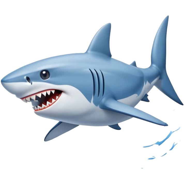 Shark wearing blue running nike shoes  emoji