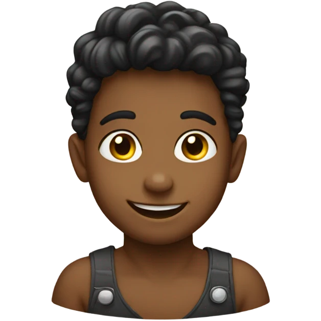 smiling boy with earrings emoji