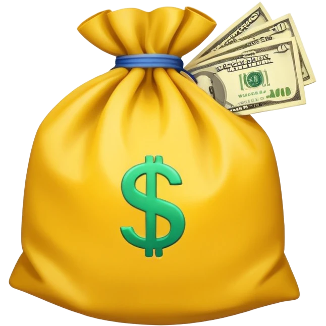 dollars in the yellow bag emoji