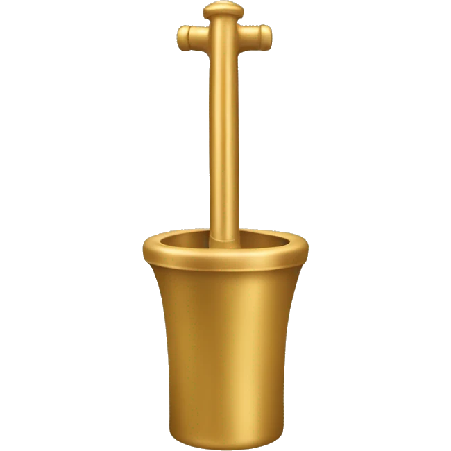 Toilet plunger gold emoji