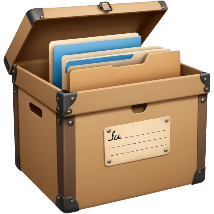 file storage box with label emoji