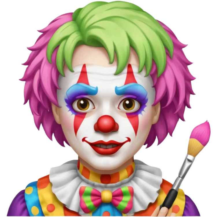 Clown doing make up emoji