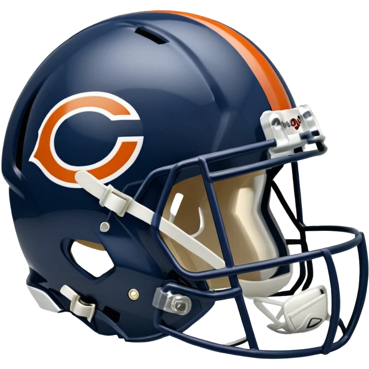 Washington commanders, football helmet facing Chicago Bears football helmet emoji