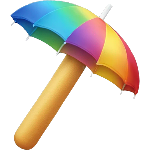 Make An emoji Of a raimbow popsicle umbrella emoji