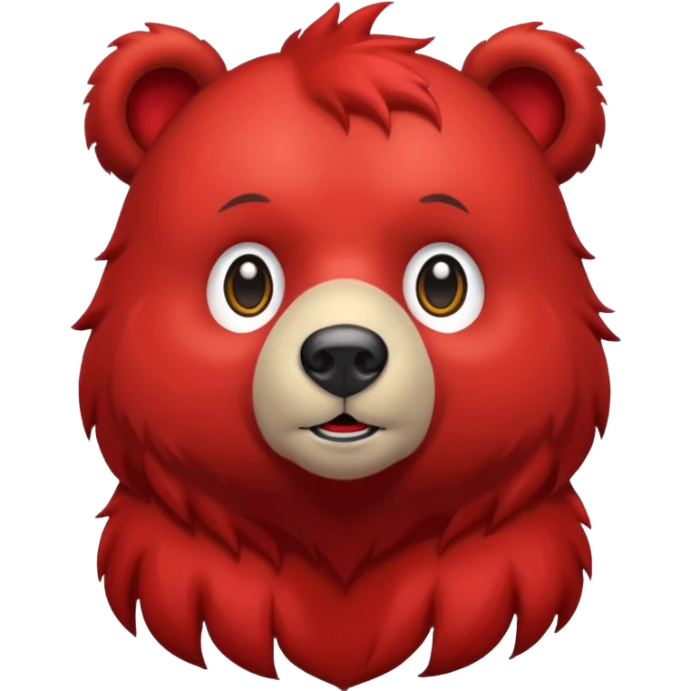 Bear with red hair emoji