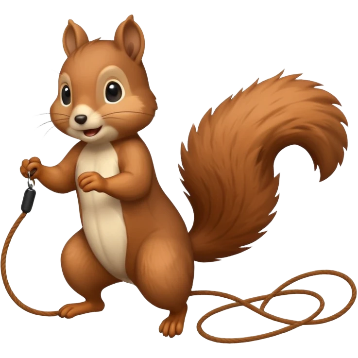 Squirrel jump rope emoji