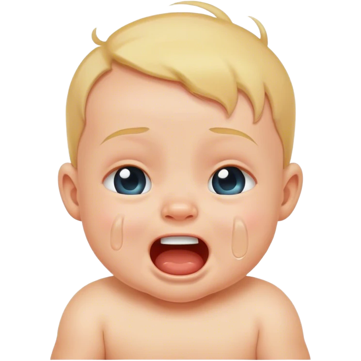 A baby crying in laughter  emoji