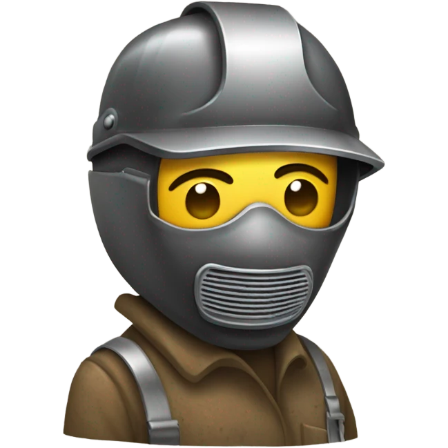 Dirty welder with welding mask emoji