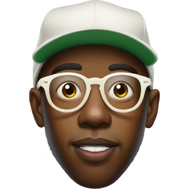 tyler the creator, with glasses and a russian cap emoji