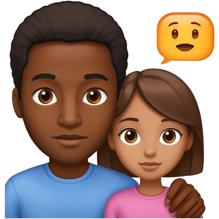 A black Man with a Girl  emoji