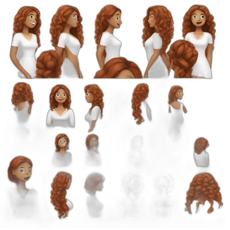 Femme métisse (noir et blanche) qui embrasse une femme blanche et rousse  emoji