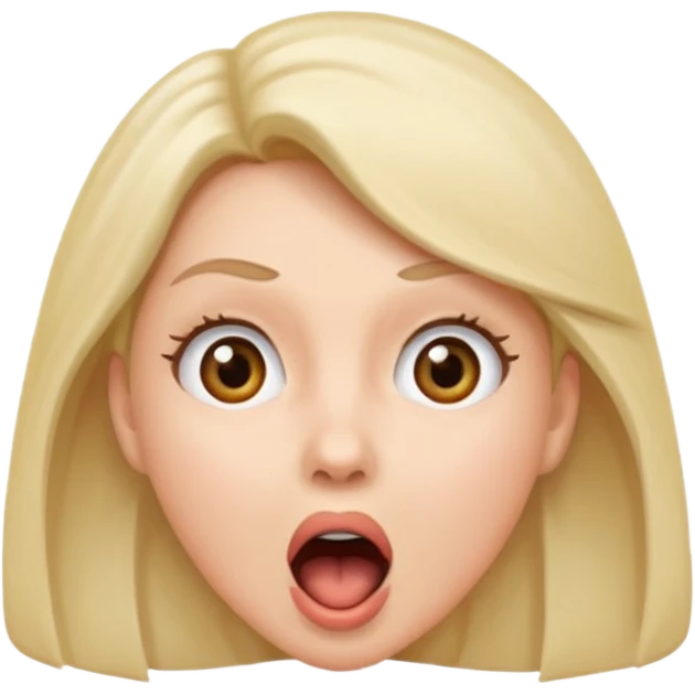 Woman with mouth open emoji