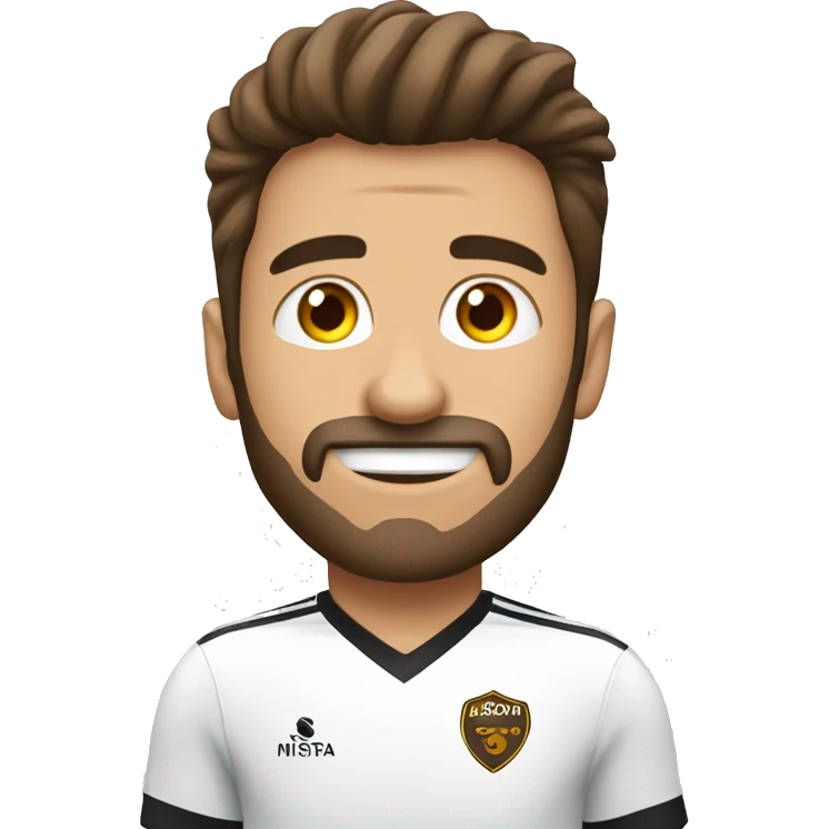 moreno futbol player con ojos cafes emoji