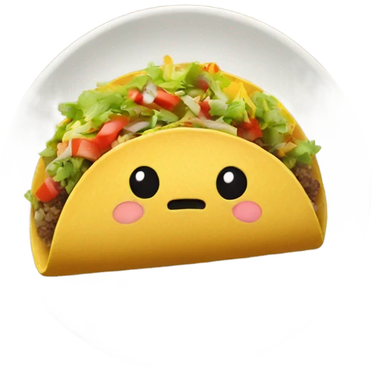 Taco on plate emoji