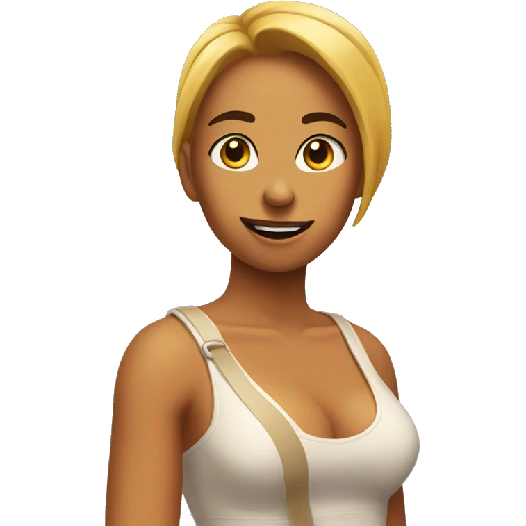 Chica con el dedo diciendo que no emoji
