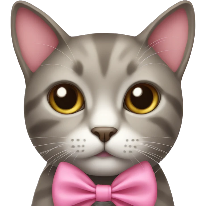 CAT with pink bow emoji