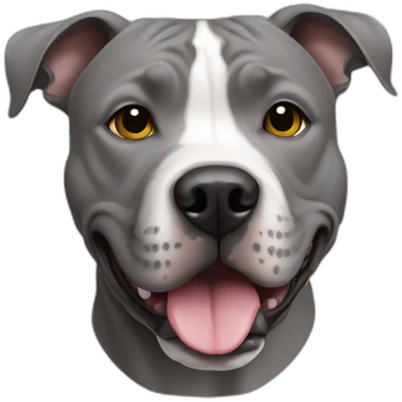 Gray american staffordshire terrier emoji