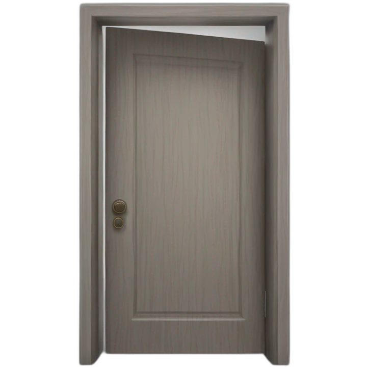 open door wood color gray perpective emoji