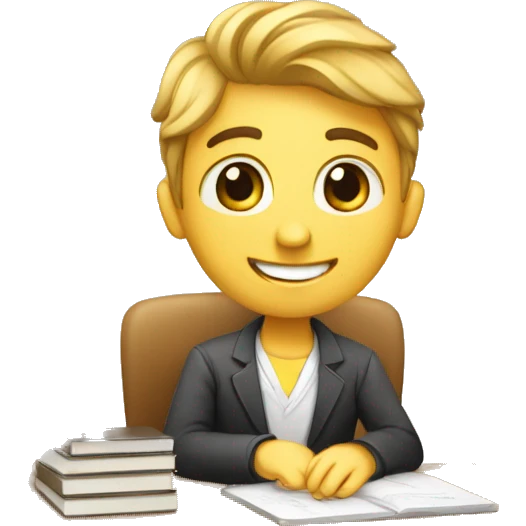 Un étudiant qui a le bac emoji