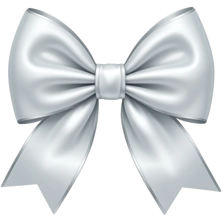 white satin bow emoji