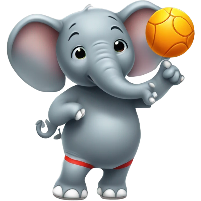 Elephant playing pickleball emoji