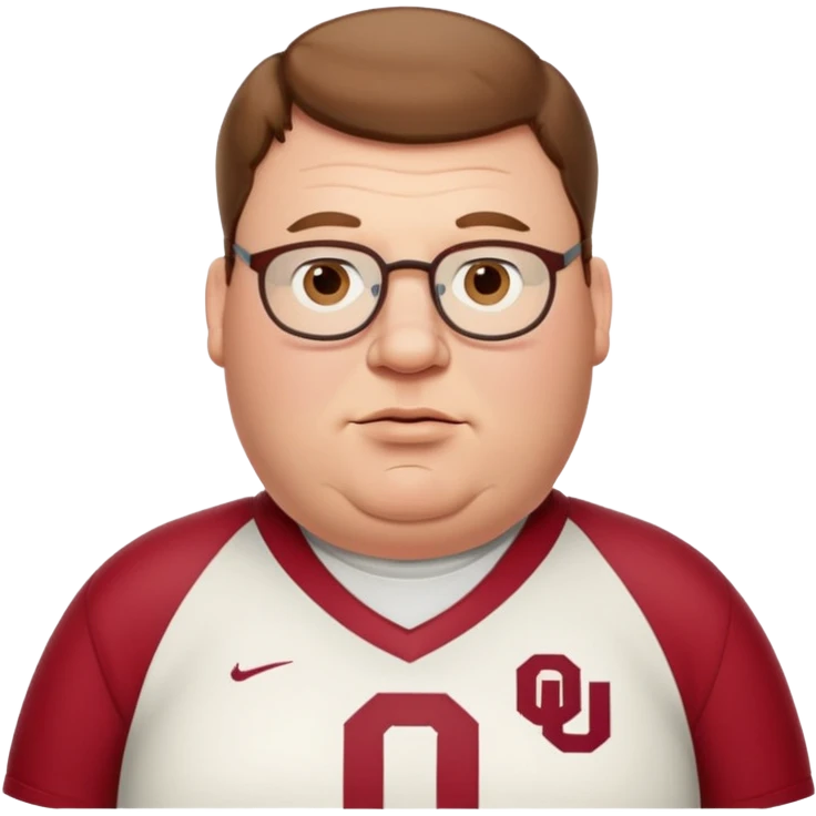 Peter griffin wearing a Oklahoma university shirt emoji