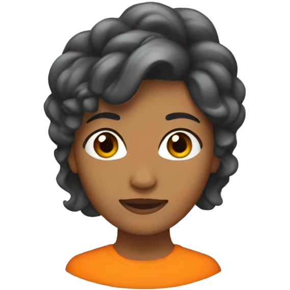 Mujer peli naranja  emoji