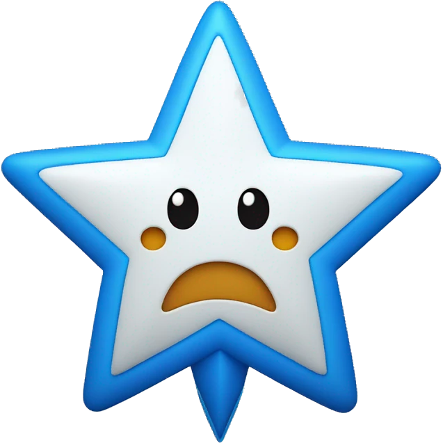 blue star points up arrow emoji