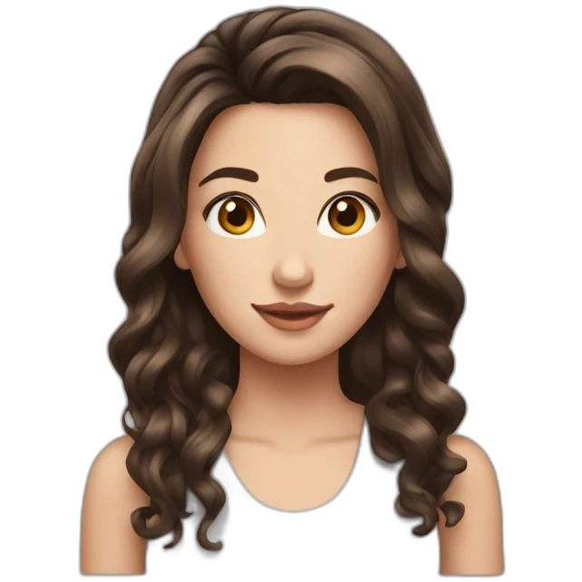 brunette Beautiful Square hairstyle girl emoji