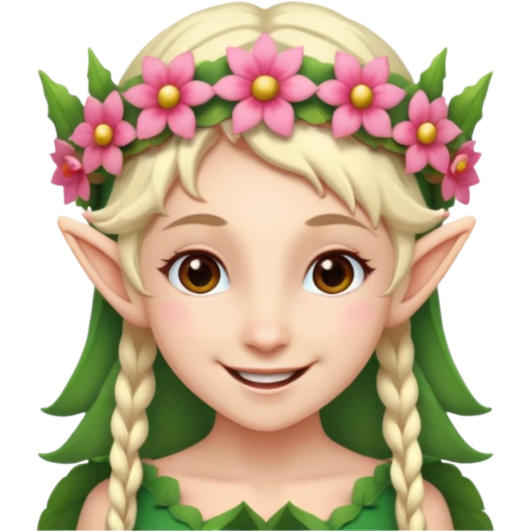 Elf with Flower Crown emoji