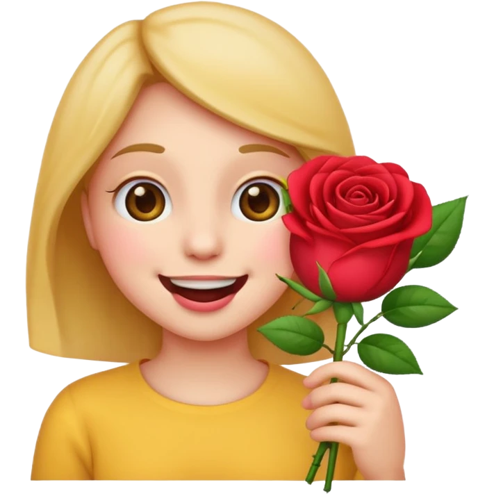 Create emoji that holding Rose's in his mouth emoji