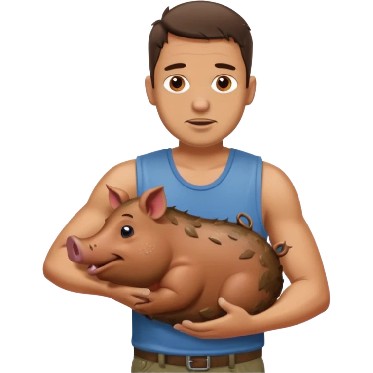 Man slapping a hog emoji