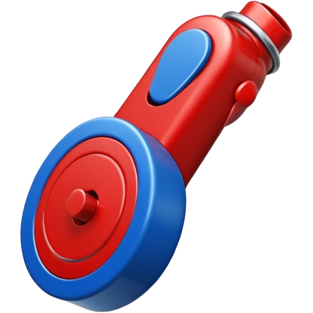 whistle blow blue (#00A3E0) and red (#F9423A) emoji