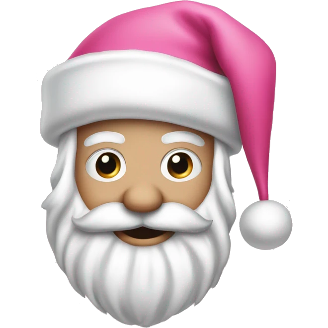 North Pole pink Santa sign  emoji