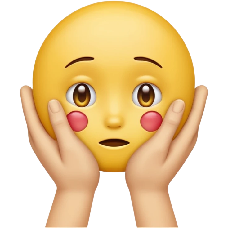 hands caressing sad emojis face emoji