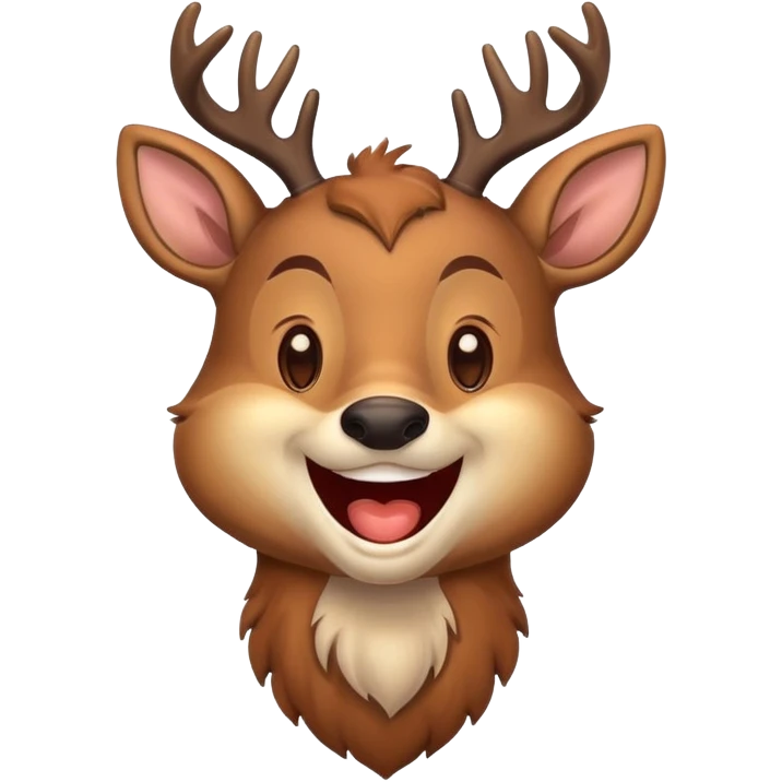 Laughing deer emoji