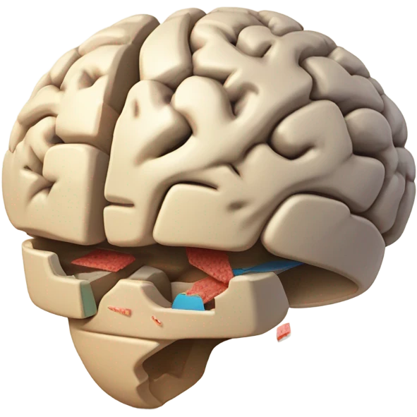 Brain which has been rotting tired and band aided from studying medicine emoji